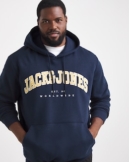 Jack &amp; Jones Caleb Varsity Hoodie - Navy