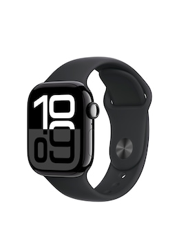 Apple Watch Series 10 GPS/Cellular 42mm Jet Black Aluminium Case, Sport Band M/L