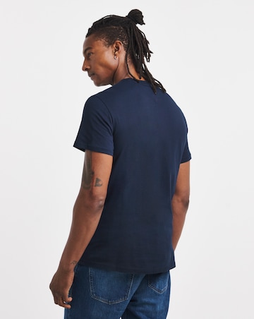 Tommy Jeans Short Sleeve Slim Flag T-Shirt - Navy