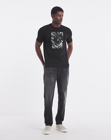BOSS Short Sleeve Animal Print T-Shirt - Black