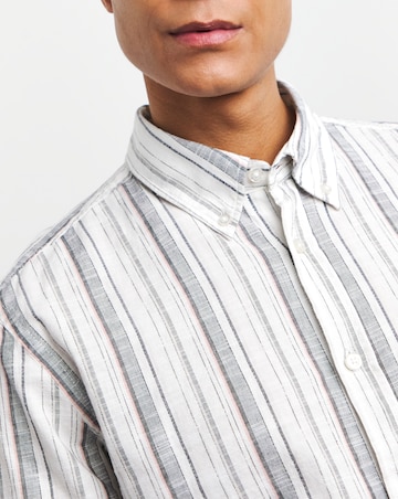 BOSS Natural Stripe Long Sleeve Shirt