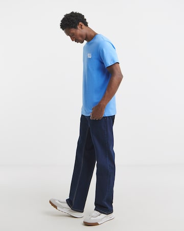 Tommy Jeans Short Sleeve Slim Stack Logo T-Shirt - Blue