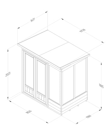 Forest 4LIFE Pent Summerhouse 6x4 - Double Door - 5 Window (Home Delivery)