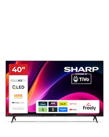 SHARP 2T-C40HE3245KB 40in QLED Full HD Smart TiVo LED TV with Freely