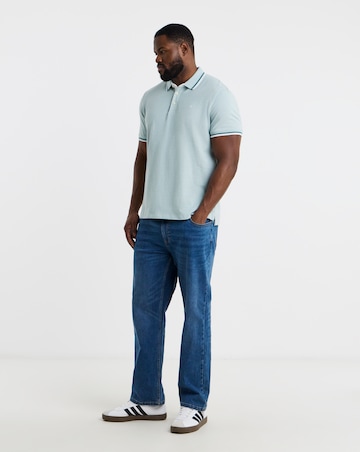 Jack & Jones Paulos Tipped Polo - Light Teal