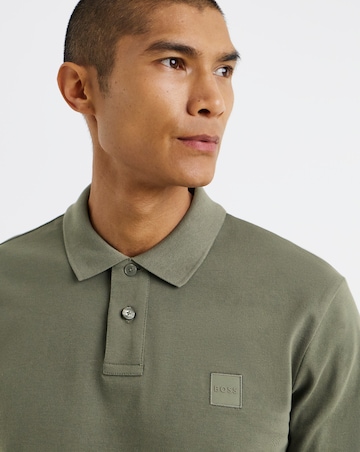 BOSS Long Sleeve Badge Polo - Green