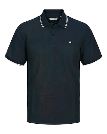 Jack & Jones Austin Waffle Polo - Navy