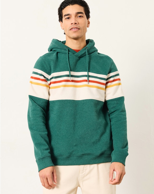 FatFace Brooke Overhead Stripe Sweatshirt - Jade