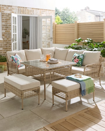 Vienna Open Weave Corner Sofa Set