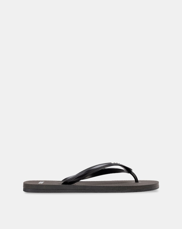 BOSS Logo Flip Flops - Black
