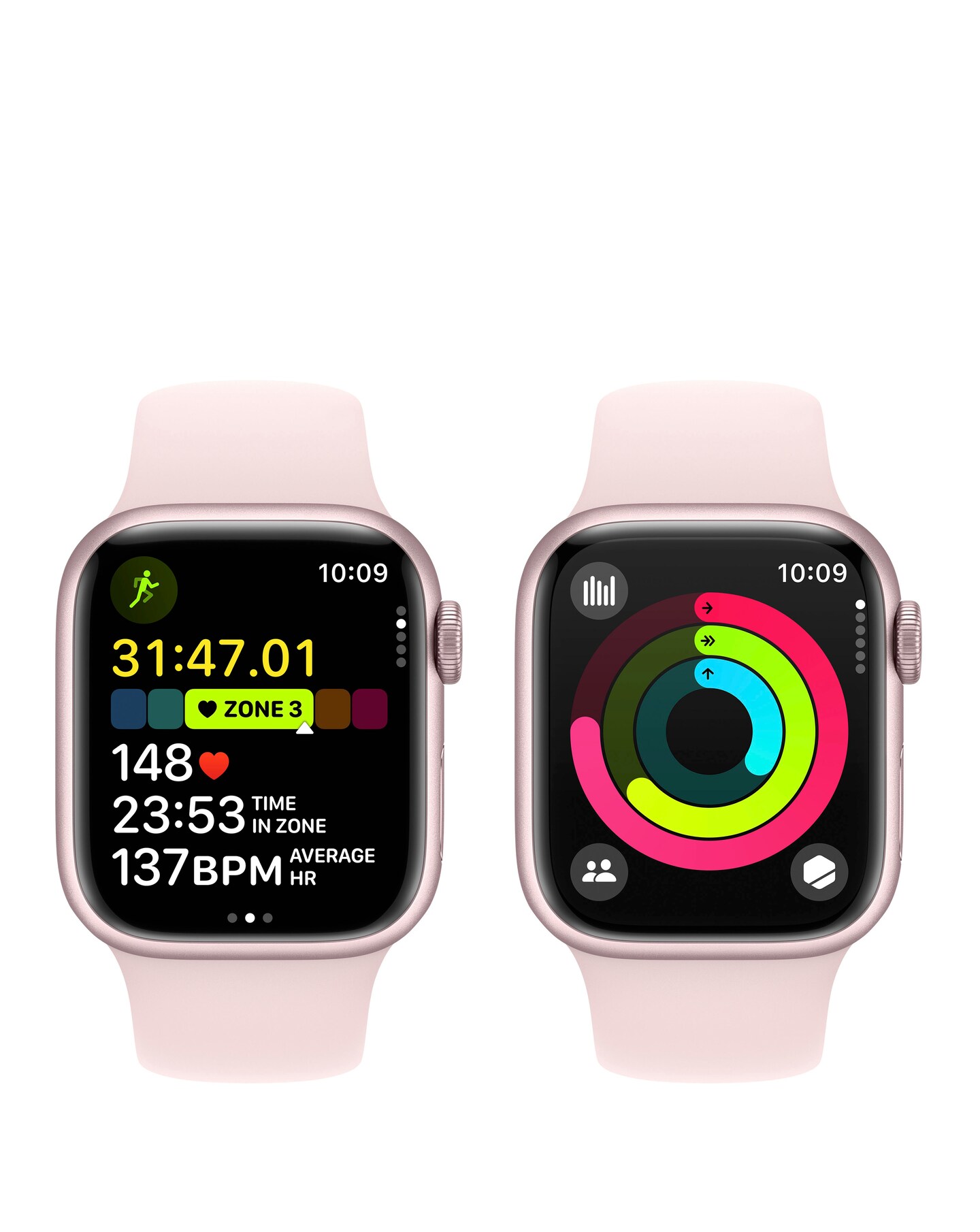 Apple Watch Series 9 GPS 41mm Pink Aluminium Case, Light Pink Sport Band - S/M | Jacamo Apple Watch Series 9 GPS 41mm Pink Aluminium Case, Light Pink Sport Band - S/M | Jacamo