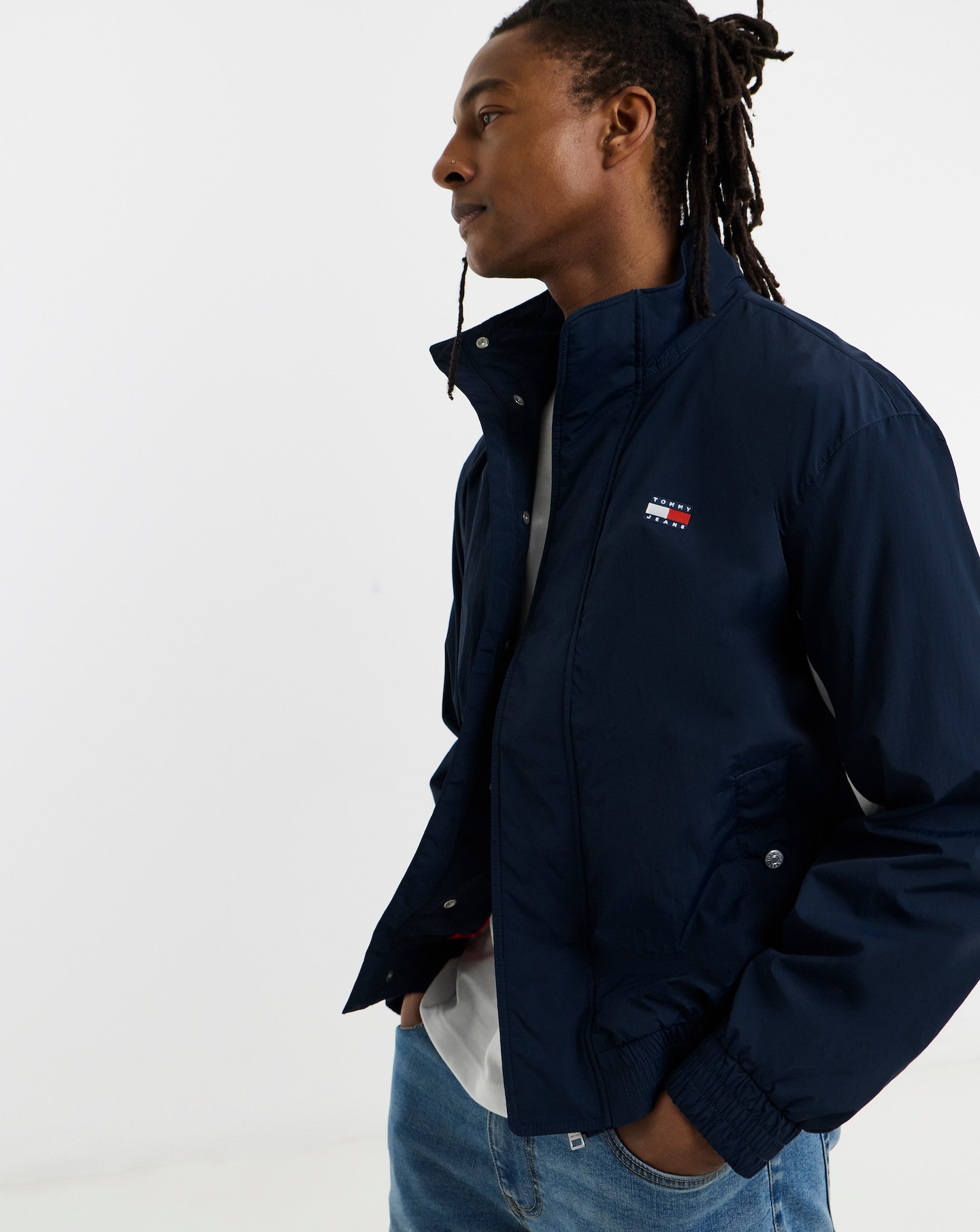 Tommy Jeans Heritage Flag Jacket - Navy | Jacamo