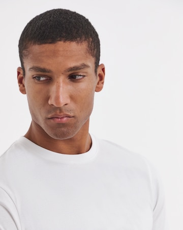 5 Pack White Crew Neck T-Shirts Long