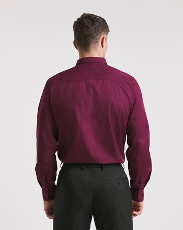 Wine Long Sleeve Formal Shirt Long