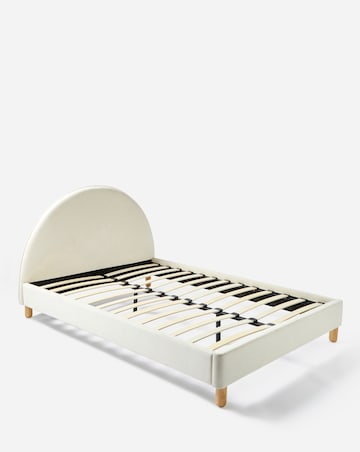 Ayda Arch Velvet Bed Frame with3 Layer Memory Foam Hybrid Mattress