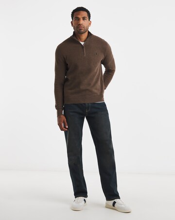 Polo Ralph Lauren 1/4 Zip Jumper - Brown Heather
