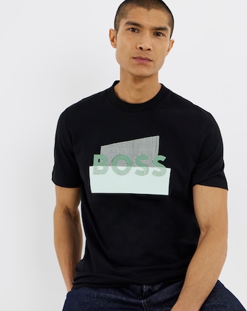BOSS Short Sleeve Graphic Logo T-Shirt - Black