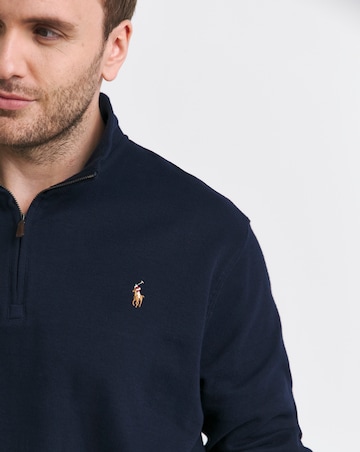 Polo Ralph Lauren Navy 1/4 Zip Jersey Top