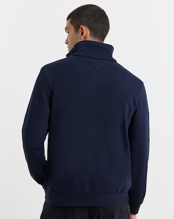 Tommy Hilfiger Global Stripe Zip Through Sweat - Navy