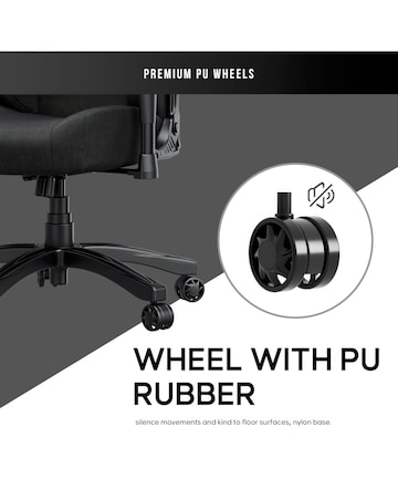 andaseaT Luna Premium Large Gaming Chair - Black Fabric