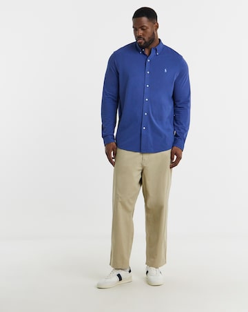 Polo Ralph Lauren Long Sleeve Stretch Mesh Shirt - Royal Blue