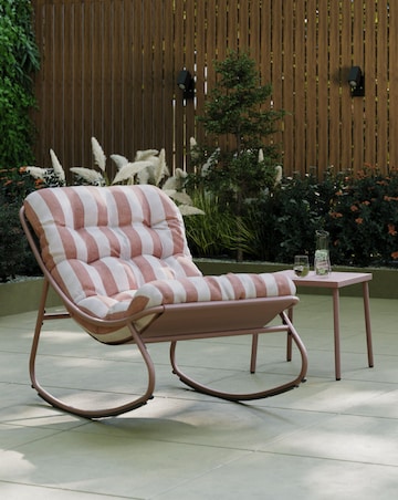 Charles Bentley Truffle Stripe Rocking Chair