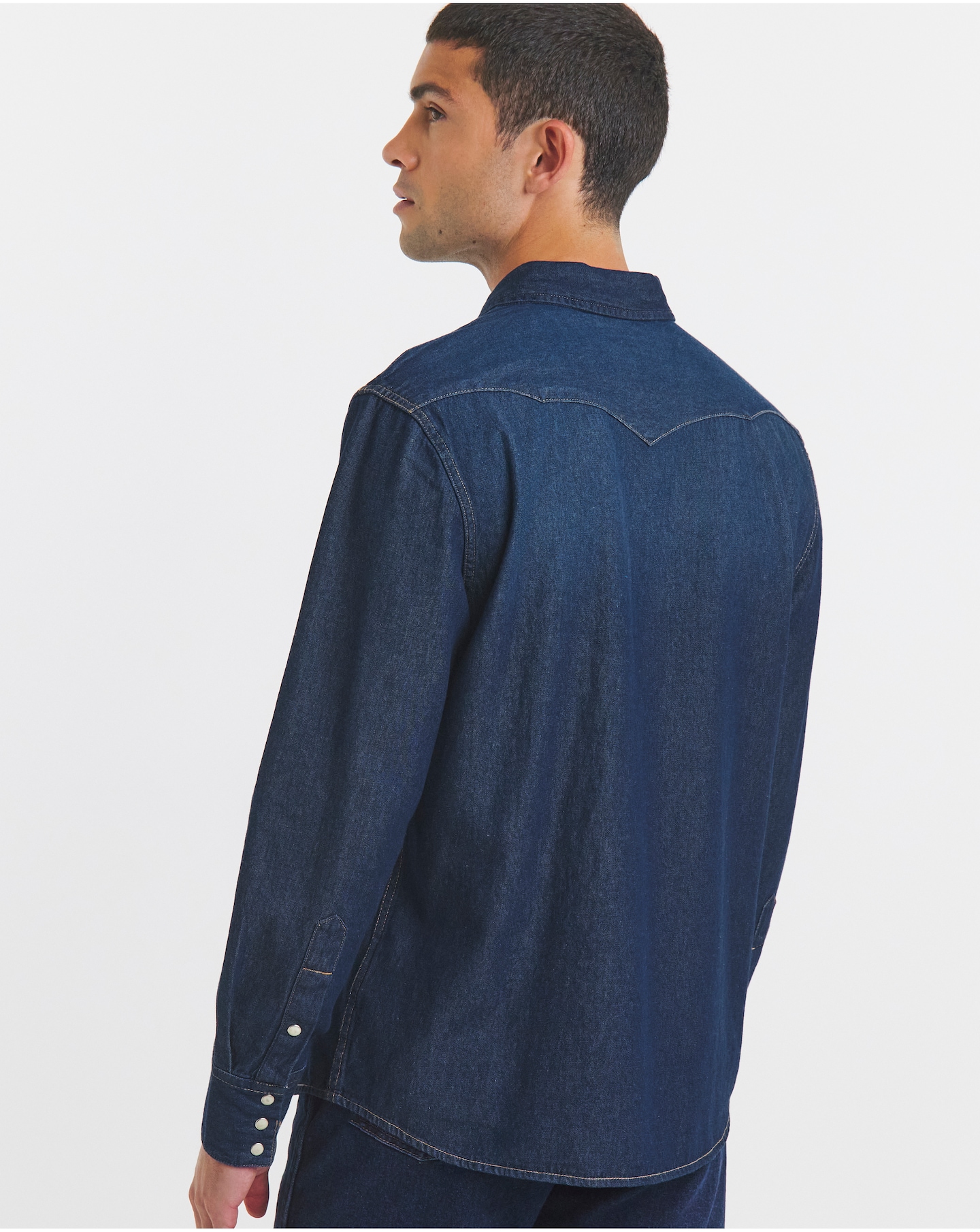 Wrangler 27MW Denim Shirt - Dark Stone | Jacamo