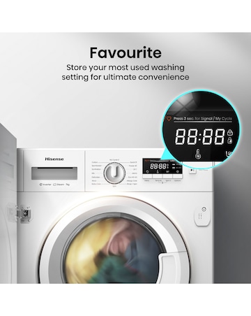 Hisense 3 Series WF3M741BWI Integrated 7kg Washing Machine 1400rpm White