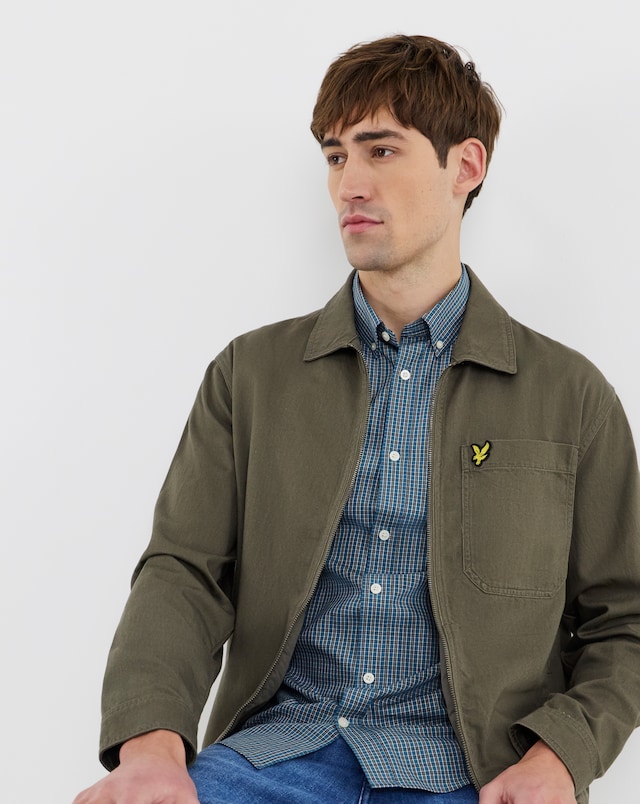 Lyle & Scott Washed Overshirt - Khaki