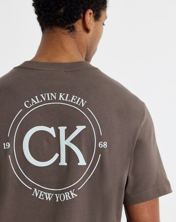 Calvin Klein Short Sleeve Back Graphic T-Shirt - Oak