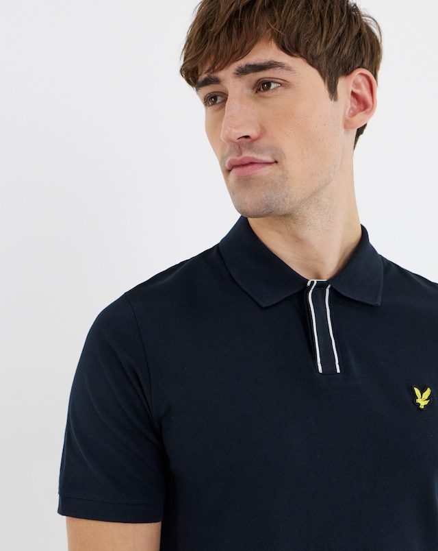 Lyle & Scott Placket Tipped Polo Shirt - Dark Navy