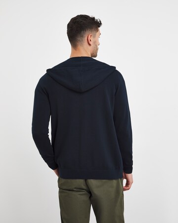 Dark Navy Cotton Knit Hoodie