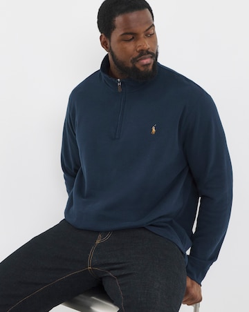 Polo Ralph Lauren Estate Rib 1/4 Zip Pullover - Navy