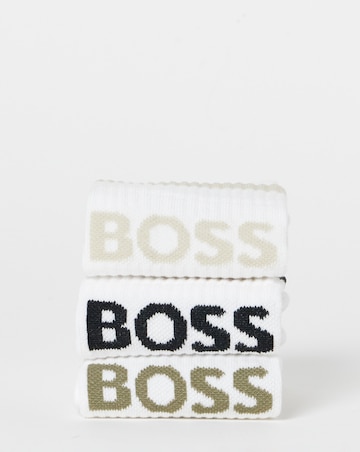 BOSS 6 Pack Stripe Sport Sock - White