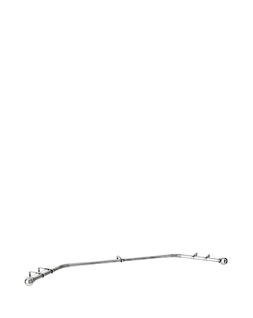28mm Bay Window Eyelet Curtain Pole with Ball Finials