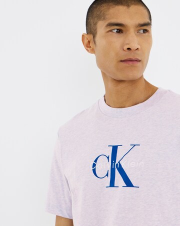 Calvin Klein Jeans Short Sleeve Monologo T-Shirt - Lilac