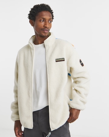 Napapijri Fiemme Ski Graphic Fleece - White