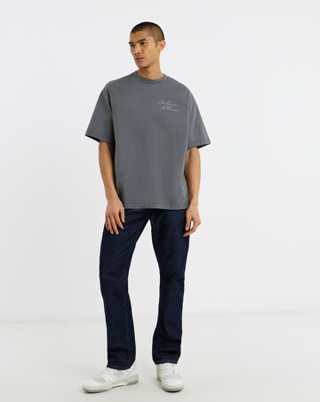 Calvin Klein Short Sleeve Script Back Graphic T-Shirt - Grey