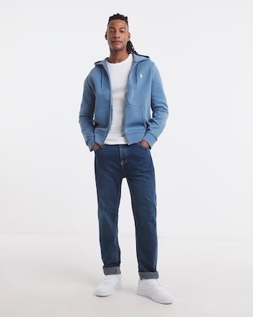 Polo Ralph Lauren Double Knit Zip Through Hoodie - Blue