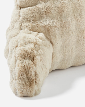 Bubble Faux Fur Back Support Cushion - Natural