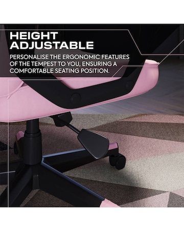 X Rocker Tempest Ergonomic PC Office Gaming Chair - Grey / Pink