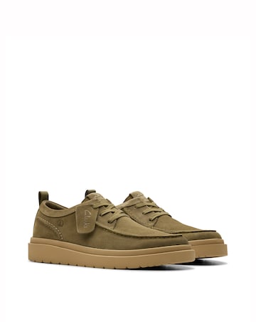 Clarks Polden Moc Shoe - Olive Suede