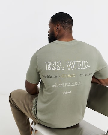 Jack & Jones Urban Edge Back Graphic T-Shirt - Green