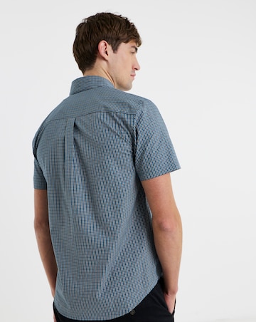 Lyle & Scott Fine Check Shirt - Denim blue