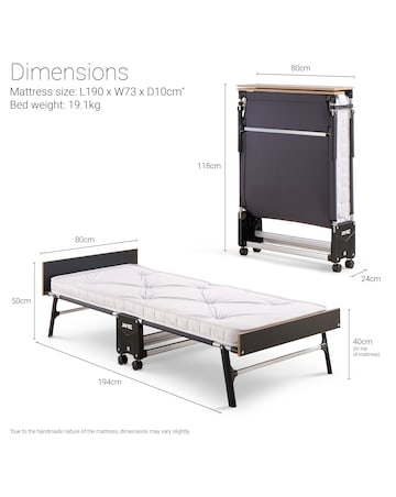 Jay-Be Grand Folding Bed with e-Pocket Mattress - Single