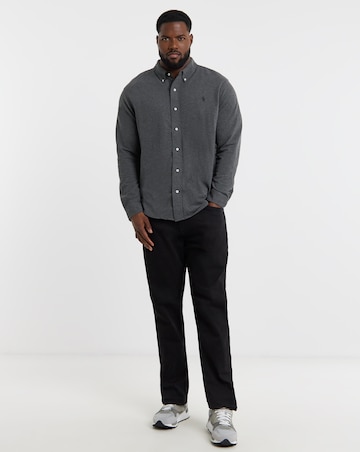 Polo Ralph Lauren Long Sleeve Stretch Mesh Shirt - Grey