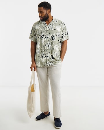 Jack & Jones Jeff Printed Resort Shirt - Green/Black