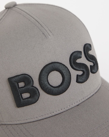 BOSS Grey Large Logo Cap