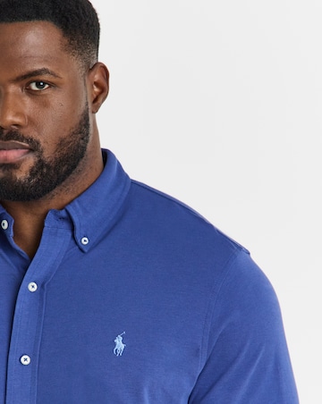 Polo Ralph Lauren Long Sleeve Stretch Mesh Shirt - Royal Blue