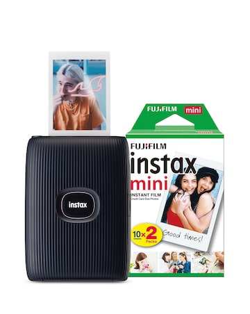 Fujifilm Instax Mini Link 2 Photo Printer with 20 Shot Film Pack - Space Blue